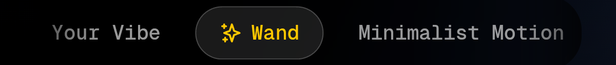 Filter selection carousel
