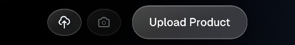 Upload Product button with camera toggle